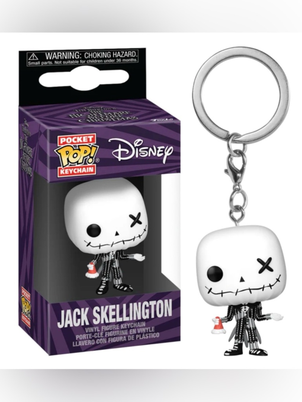 NWT Funko Pocket Pop! Keychain The Nightmare Before Christmas Jack Patchwork